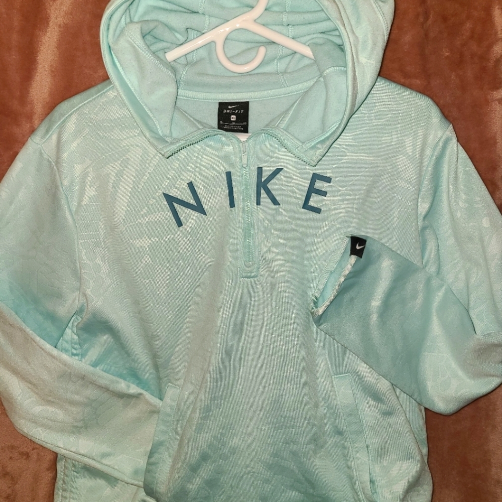 Nike half-zip dri-fit hoodie blue